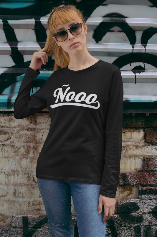 Ñooo Black Long Sleeve Unisex Tee