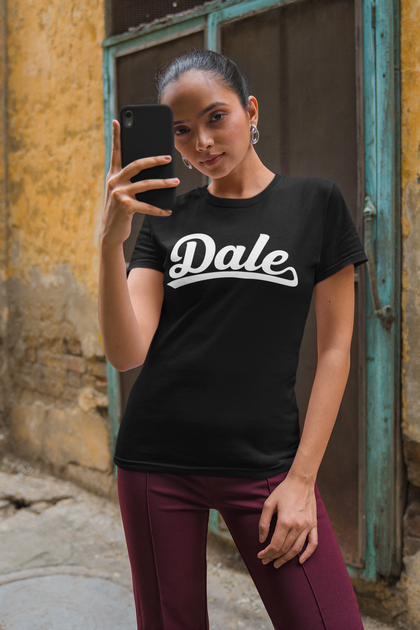 Dale Black Short Sleeve Unisex Tee